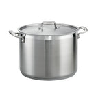 Tramontina Gourmet 16 Qt Tri-Ply Stainless Steel Stock Pot with Lid-Premium 18/10 stainless steel impact-bonded tri-ply base construction