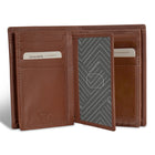Champs Onyx Leather Vertical Wallet - Brown-Double Bill compartment
