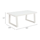 Zuo Welt Coffee Table - White-6