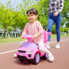 Aosom 2-in-1 Kids Ride-On Push Car - Pink-Comes with a storage space located under the car's seat 