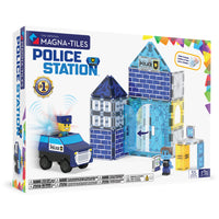 Magna-Tiles Police Station 35-Piece Magnetic Construction Set-What’s Included: 35 magnetic pieces, including TWO Police Figures and a Light & Sound Tile