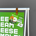 Futech Swing Board Metal A-Frame with Panel - 22"W x 28"H - White-Weather-resistant PVC panel offers a smooth surface for custom graphics, promotional messaging, or business information.