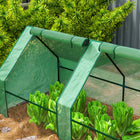 Outsunny 12' x 3' x 3' Portable Mini Greenhouse - Green- Solid coated steel rust-resistant frame, allows easy mobility to change the location
 