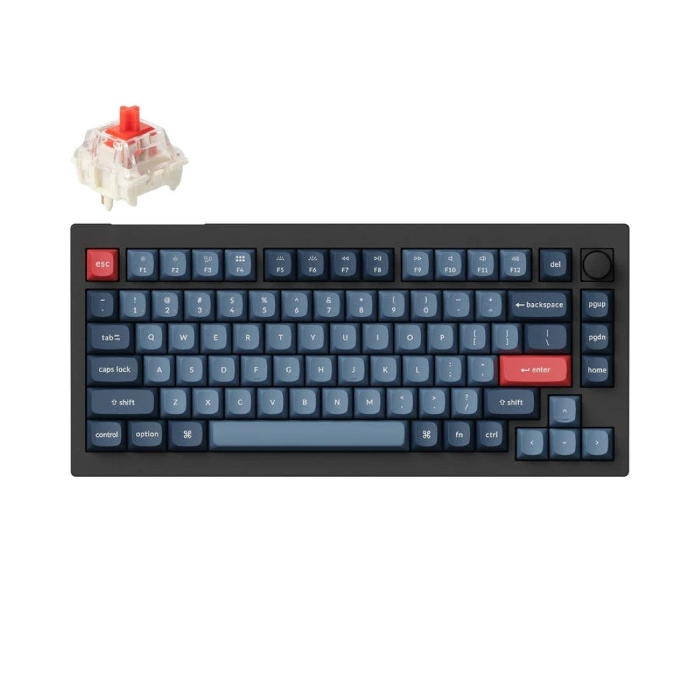 Keychron V1 Max RGB Wireless Mechanical Keyboard - Red Switch - 75