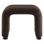 Modway Koda Performance Velvet Waterfall Stool - Black/Chocolate Brown-Assembly Required