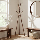 Decent Living Wooden Coat Rack - Walnut Finishing on Ashwood-Style: Minimalist design to complement any space