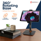ShoppingAll Fully Adjustable Portable Tablet Stand for 4.7"-13" Phone/Tablet - Black-Compact & Portable Design - The lightweight and foldable construction makes it easy to carry and store, making it ideal for home, office, or travel.