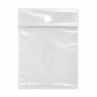 KL Rubber Resealable Polyethylene Bag with Hang Hole - 2 Mil - 1.5" x 1.5" - 1000 Pack-Offset lip design with durable zipper for easy opening and secure closure