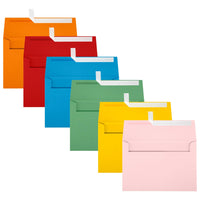 JAM Paper A8 Coloured Invitation Envelopes with Peel and Seal Closure - 5-1/2" x 8-1/8" - Assorted Primary Colours - 150 Pack-Colours: Blue, Red, Orange, Green, Baby Pink, Yellow