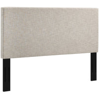 Modway Taylor Upholstered Linen Fabric King and California King Headboard - Beige-Elegant Upholstered Headboard