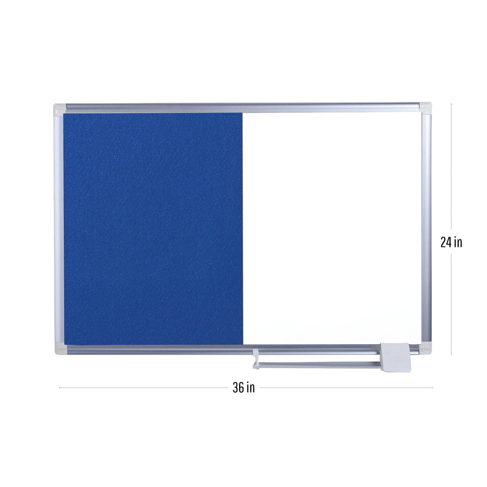 MasterVision NewGen Combo Board - Magnetic Dry-Erase & Felt