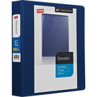 Staples Standard View Binder with D-Rings - 1 1/2" - Blue-Ring resists gapping for smooth page turning
