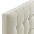 Modway Lily Upholstered Fabric Twin Headboard - Ivory-Twin Wood Post distance -36 inches