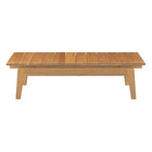 Modway Bayport Outdoor Patio Teak Coffee Table - Natural-Richly textured wood grain