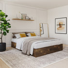 Nexera 3-Drawer Storage Bed Frame - Queen Size - Truffle-6