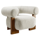 Modway Jace Boucle Accent Chair - Pearl-Textured Boucle Fabric