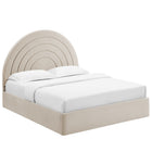 Modway Solana Arched Performance Velvet Full Platform Bed - Almond-Assembly Required