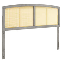 Modway Halcyon Cane Queen Headboard - Grey-Queen Wood Headboard