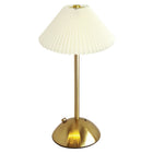 Xtricity Manchester Portable LED Table Touch Lamp - Cream-Metal lamp body with fabric-plated shade for a decorative look