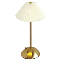 Xtricity Manchester Portable LED Table Touch Lamp - Cream-Metal lamp body with fabric-plated shade for a decorative look