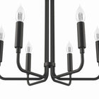 Modway Rekindle 6-Light Chandelier - Black-ETL Listed for Damp Locations