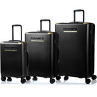 Champs Luxe 3-Piece Luggage Set - Black-Expansion System on all cases