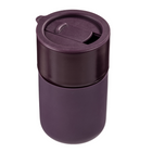 Gry Mattr Ceramic Silicone Sleeve Travel Cup - 360 ml - Violet-Silicone sleeve around bottom portion of cup keeps hot and cold off of hands while providing a non-slip base for the cup