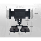 Mighty Mount Heavy Duty Cradle Mount for Tablet/iPad - Dual Suction Cup Mount-Long metal connector: 5.83 Inches length, 2.35 Inches width