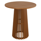 Modway Lane 35" Round Outdoor Teak Wood Bar Table - Natural-Seats 2-3