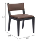 Zuo Roxas Dining Chair - Brown - Set of 2-6