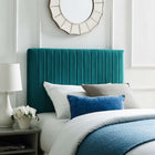 Modway Keira Performance Velvet Twin Headboard - Teal-Performance Velvet Polyester Upholstery