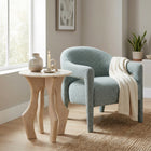 Zuo Eda Side Table - White/Natural-Maximum Weight Capacity: 110
