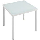 Modway Harmony Outdoor Patio Aluminum Side Table - White-Non-Marking Black Plastic Foot Caps