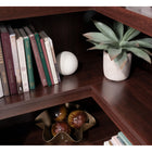 Sauder Corner 5-Shelf Bookcase - Select Cherry-Sauder trusted service: For questions about product or assembly, we are here to help