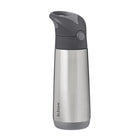 b.box - Insulated Drink Bottle - 500ml - Graphite-Leak-proof straw lid with push-button opening for little hands