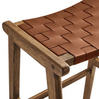 Modway Saoirse Leather Wood Bar Stool - Walnut Brown - Set of 2-9