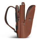 Champs Onyx Leather Compact Backpack - Brown-Inner keychain
