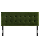 Modway Emily Stain-Resistant Performance Velvet Queen Size Headboard - Moss Green-Assembly Required