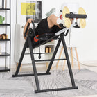Soozier Folding Inversion Table with Safety Belt - 20°/40°/60° Adjustable - Red-Equipped with safety belt and inflatable waist pad for safety 