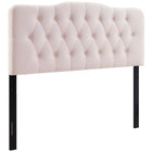 Modway Annabel Diamond Tufted Performance Velvet Queen Headboard - Pink-Luxurious Modern Queen Headboard