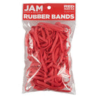 JAM Paper Durable Rubber Bands - Size 64 - Red - 100 Pack-Colour: Red | Colourful Elastic Rubberbands