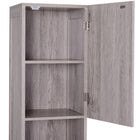 Kleankin Tall Freestanding Bathroom Storage Cabinet with Wood Grain - Wood Grain-An amazing amount of storage and display space   