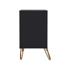 Manhattan Comfort Avira 35" Mid-Century Modern 3-Drawer Dresser - Black-Durable construction built for everyday use