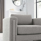 Modway Visible Boucle Fabric Armchair - Light Grey-Pocket Coil Springs