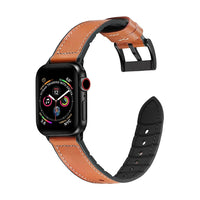 JCPal Gentry Leather Band for Apple Watch 42/44mm - Coffee Brown-Genuine Leather Material