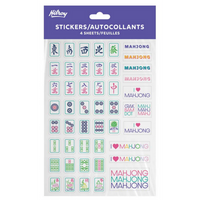 Hilroy Mahjong Stickers - 4 Sheets-4 sticker sheets - 192 stickers