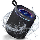 Sharp GX-BT190-BK Ultra-Portable Waterproof Bluetooth Speakers with LED Mood Lighting - Black-Rechargeable LI-Ion Battery 3.7V / 1200mAh