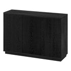 Hudson&Canal Alston 48"W Buffet Table - Black Grain-The top has a weight capacity of 75 lbs, inside storage area can hold 20 lbs on each shelf