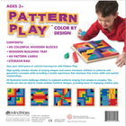 MindWare Pattern Play Game-Includes 40 exceptionally well finished wood blocks, a 10 1/2" square wood building tray, 40 pattern cards and a drawstring canvas storage bag