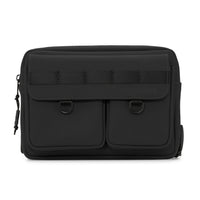 Edition22 Lockpoint Frontal Bag - Black-Made of PU leather